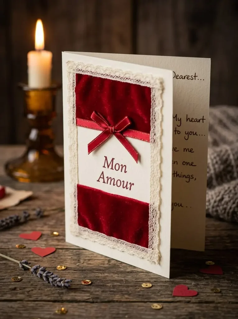 3. Red Satin Surprise Card