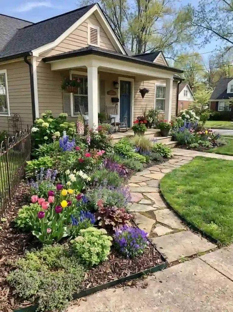 3. Replace part of the lawn with a flower border