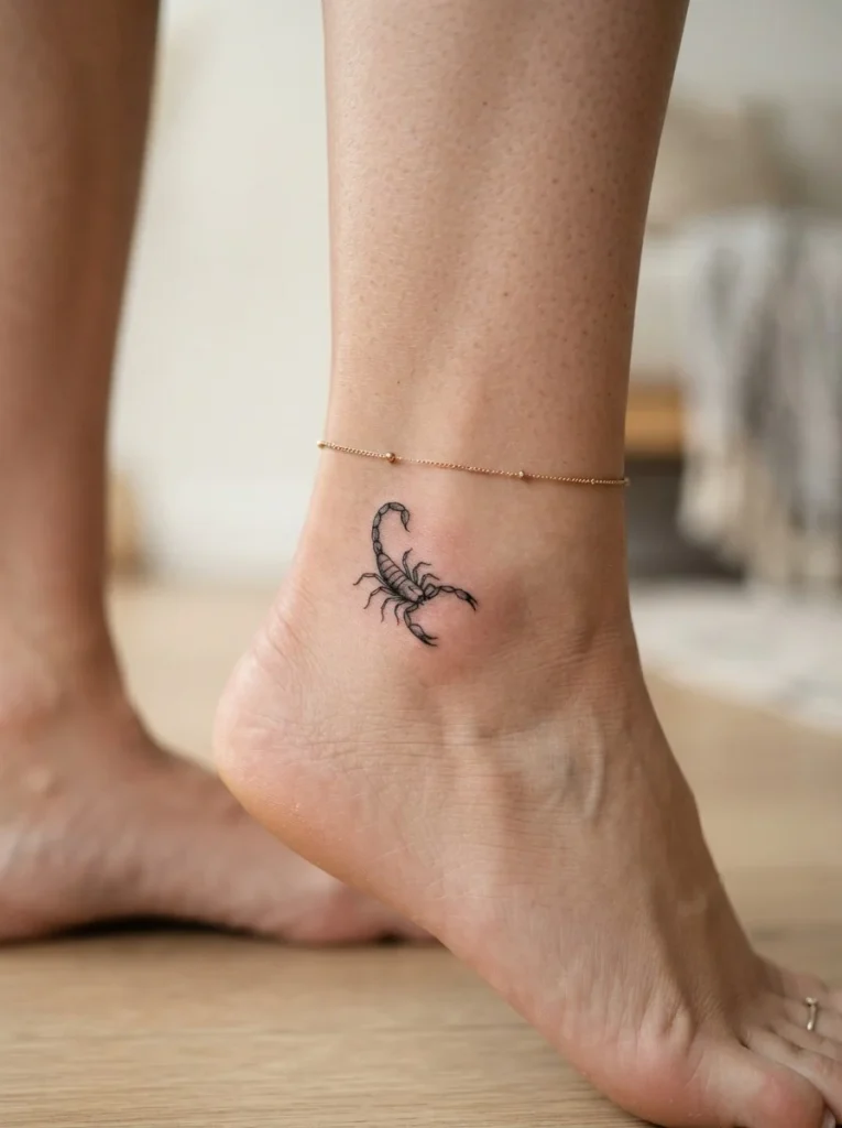 3. Tiny Scorpion Tattoo