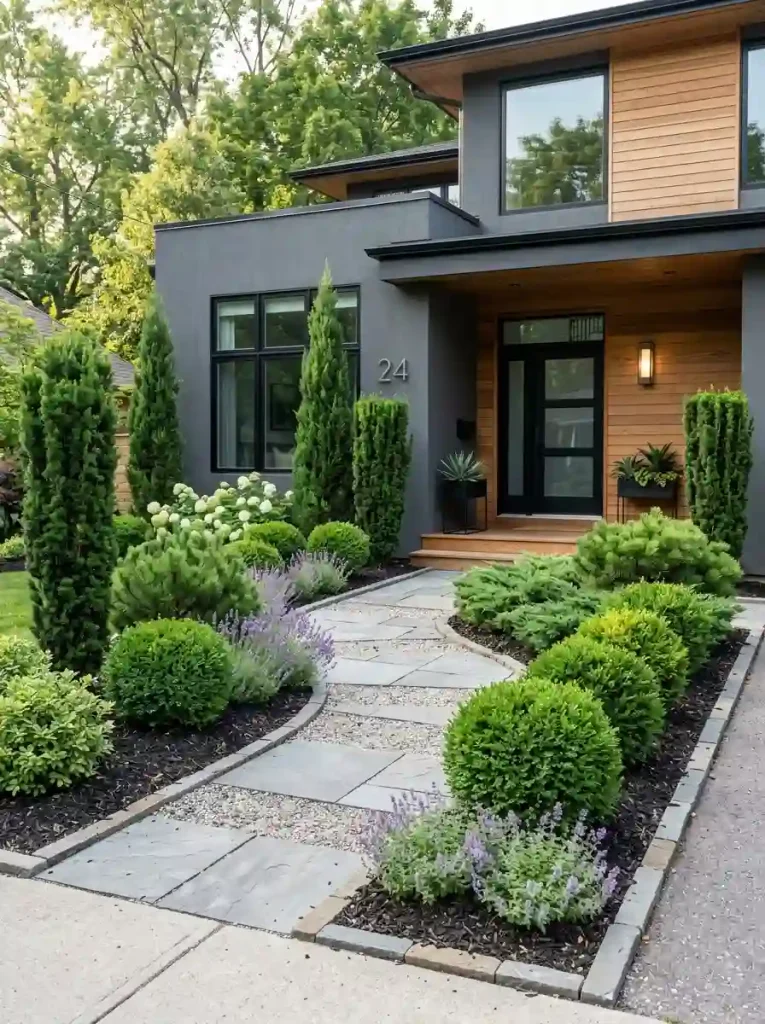 3. Use Evergreen Shrubs for Year-Round Structure