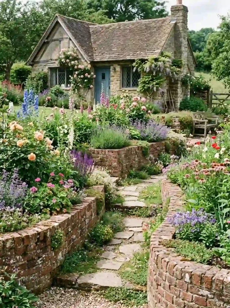 3. Use Reclaimed Bricks for Small Terraces