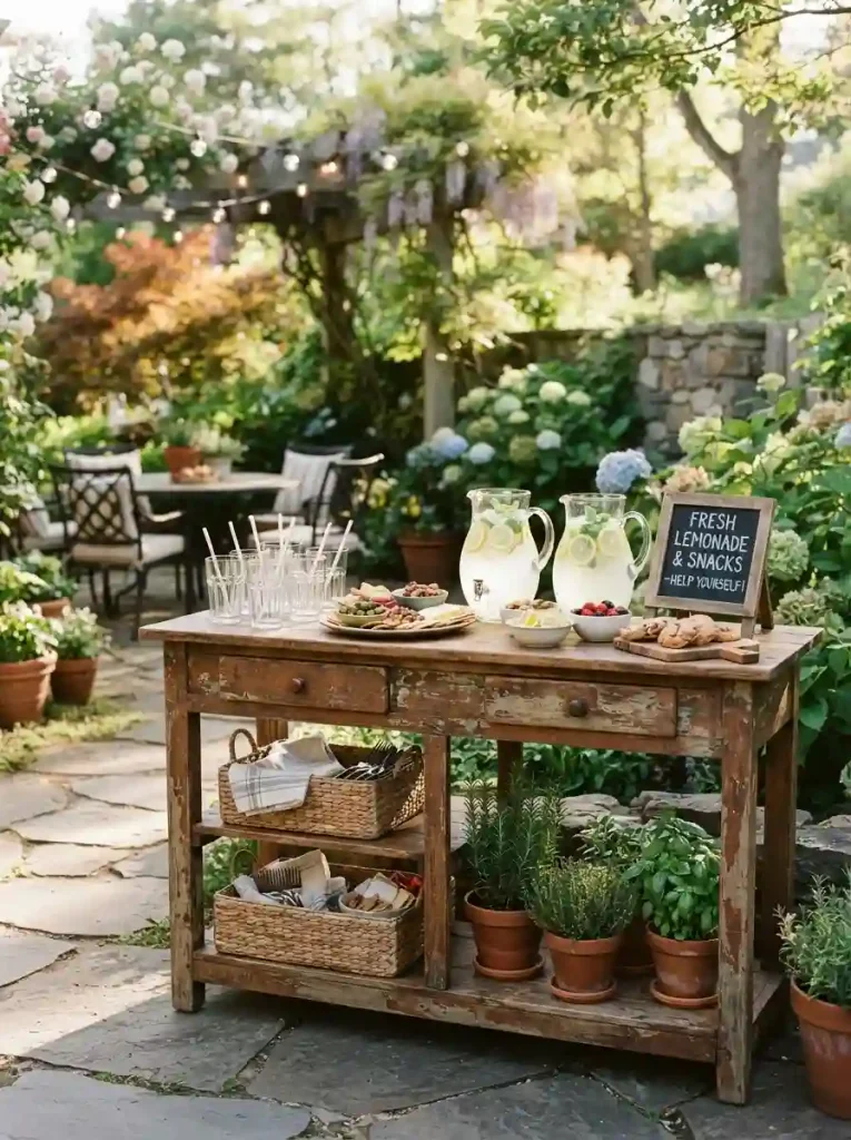 4. Build a simple outdoor serving station