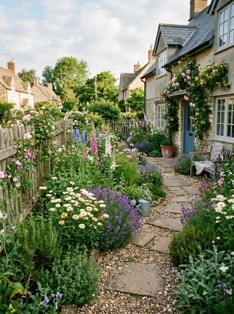 4. Create a Small Cottage Garden Along the Fence