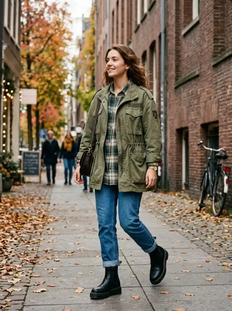 4. Cuffed Jeans with Chunky Chelsea Boots