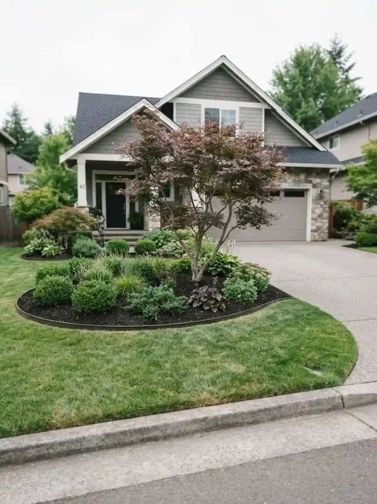 4. Frame the Yard With a Sculptural Tree