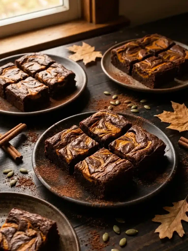 4. Pumpkin Swirl Brownies