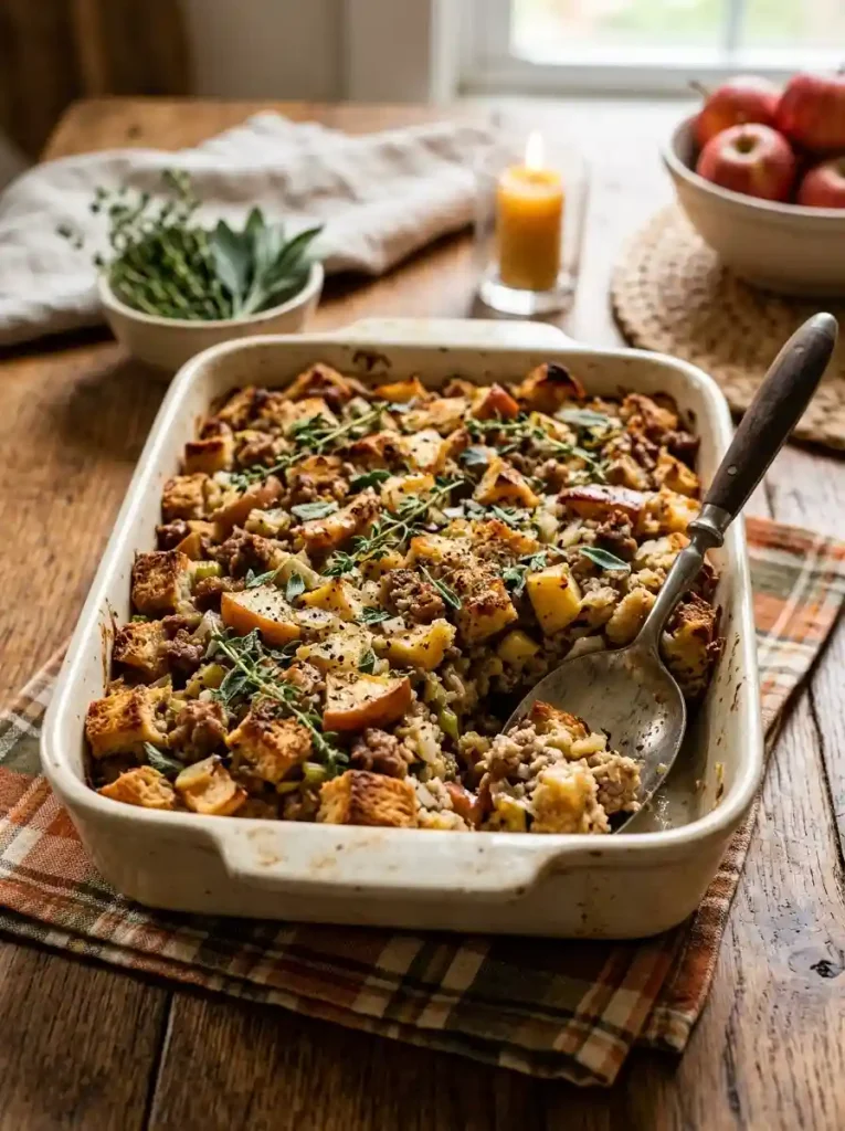 4. Sausage and Apple Stuffing Bake