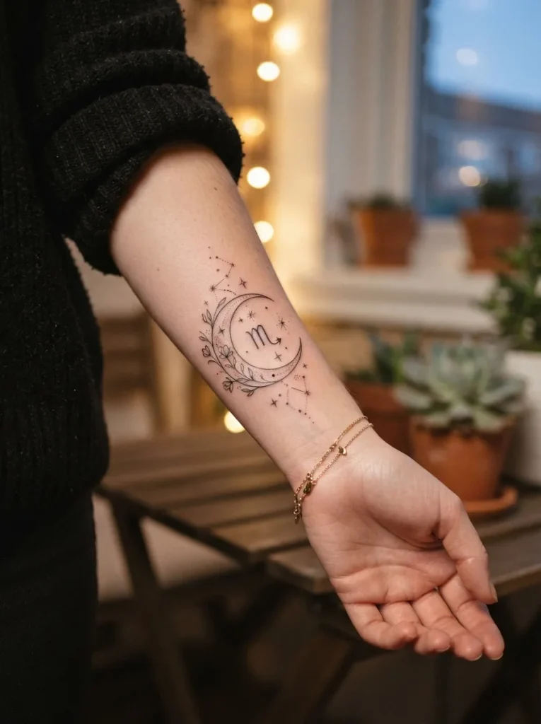 4. Scorpio Moon Tattoo