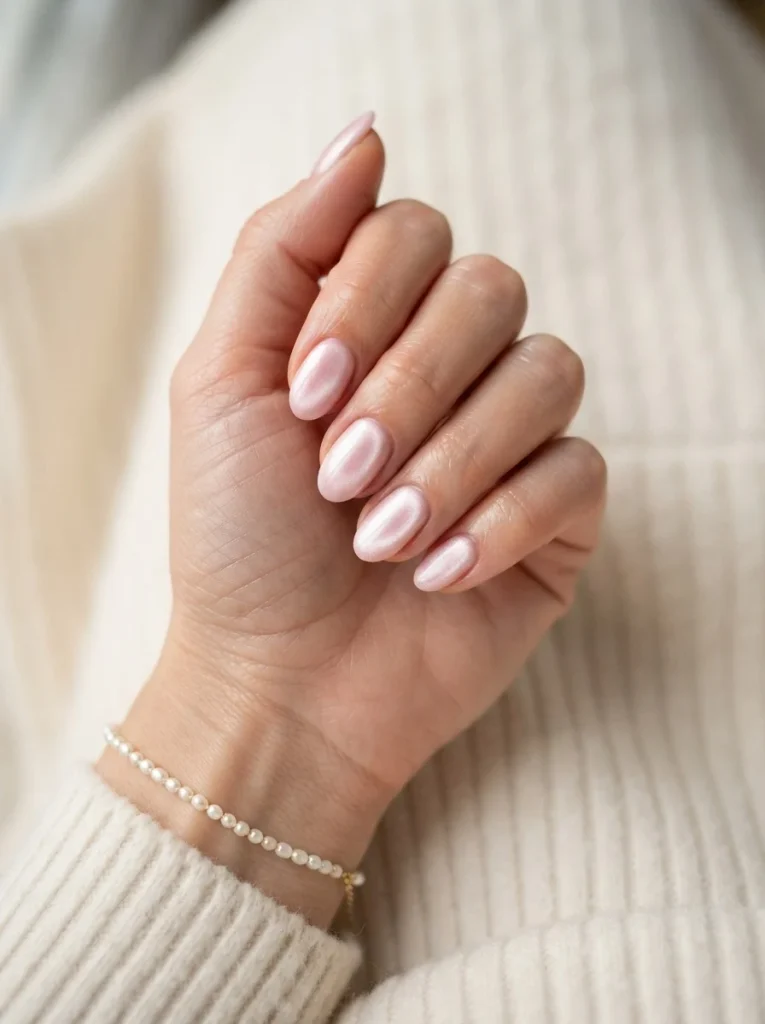 4. Soft Pink Velvet Nails