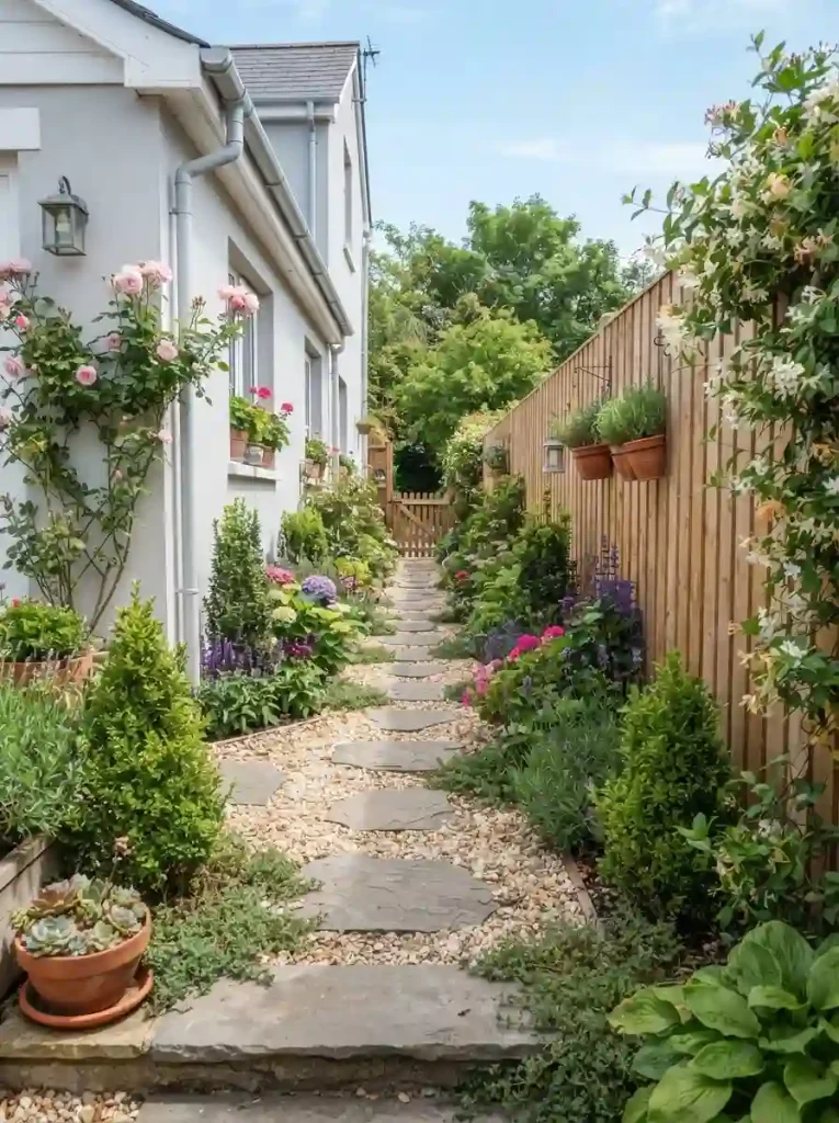 4. Turn a Narrow Side Strip Into a Front-Yard Garden
