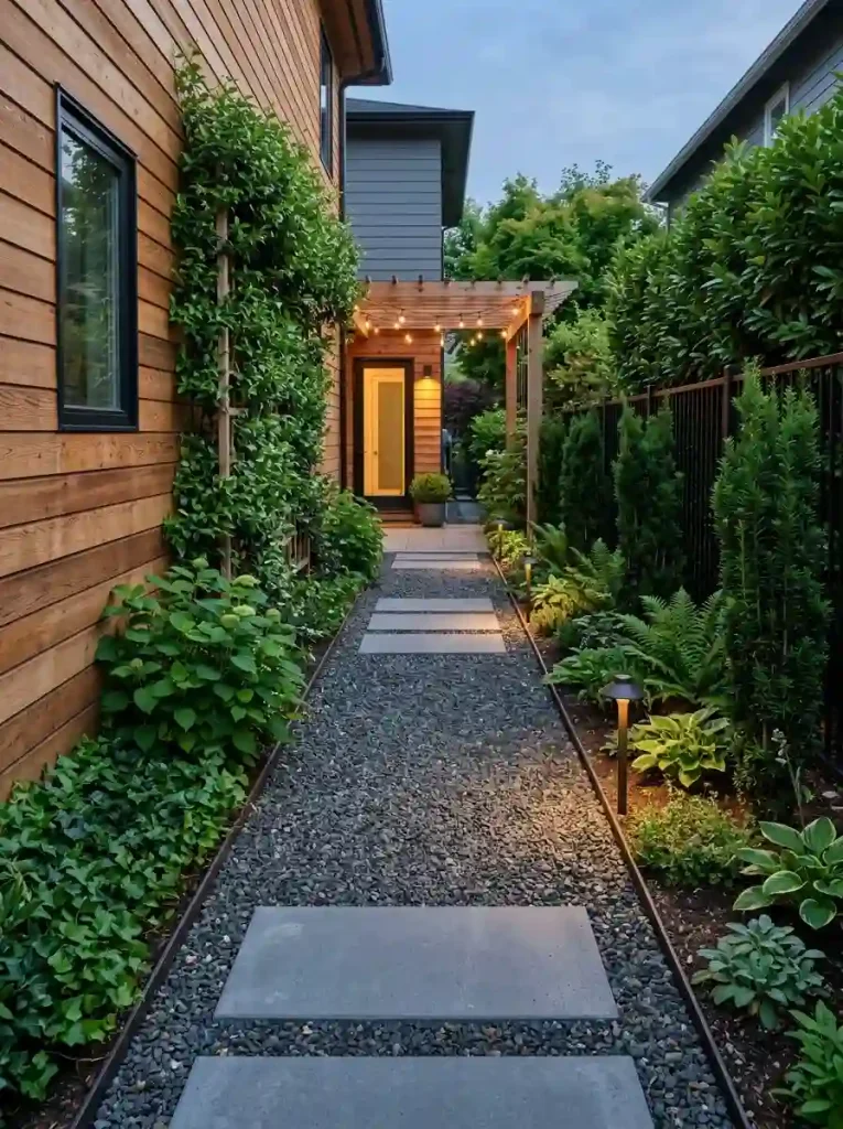 4. Turn a Narrow Side Yard Into a Gravel Garden