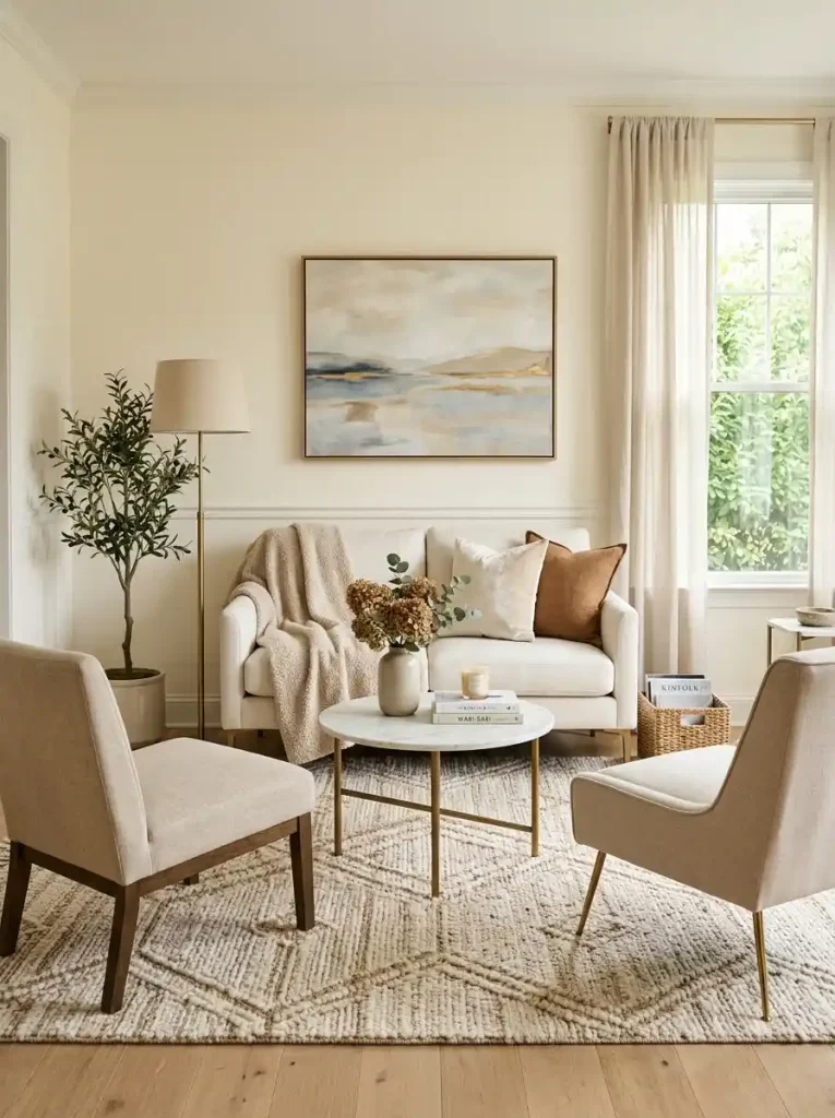 4. Two Small Chairs Instead of a Second Sofa