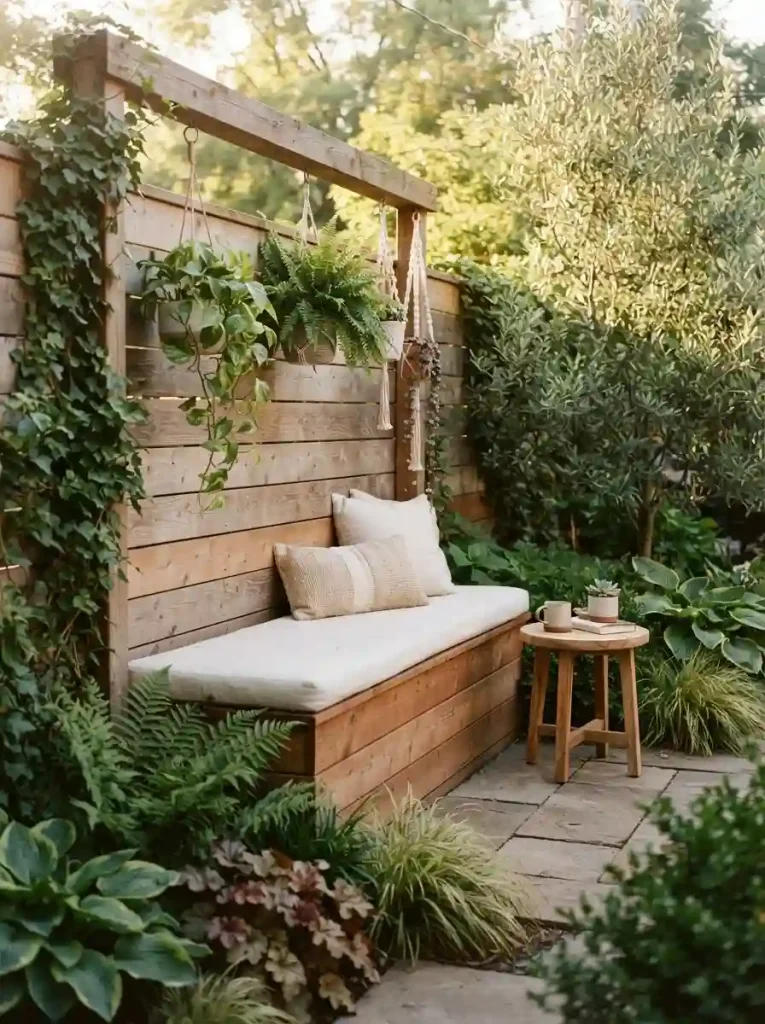 5. Add a Built-In Bench Along the Fence