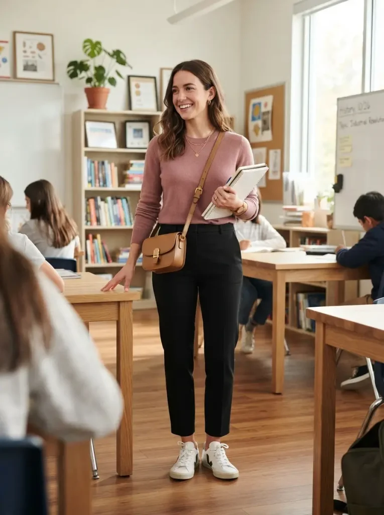 5. Ankle Pants With a Lightweight Sweater