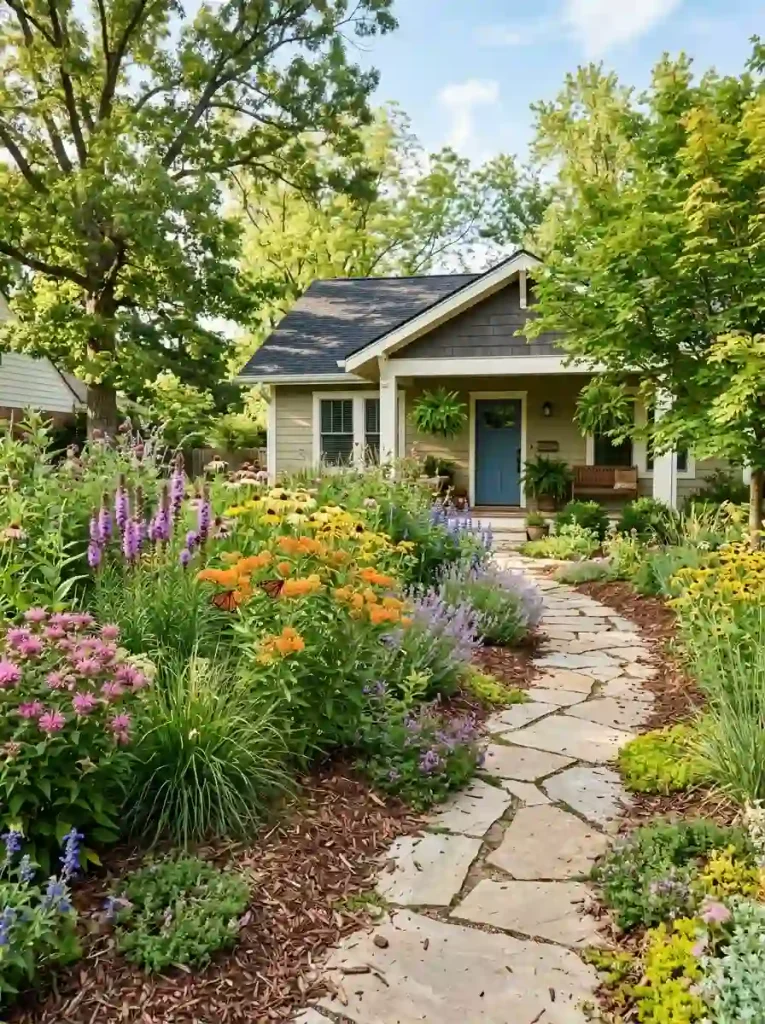5. Design a Pollinator-Friendly Strip Beside the Walkway
