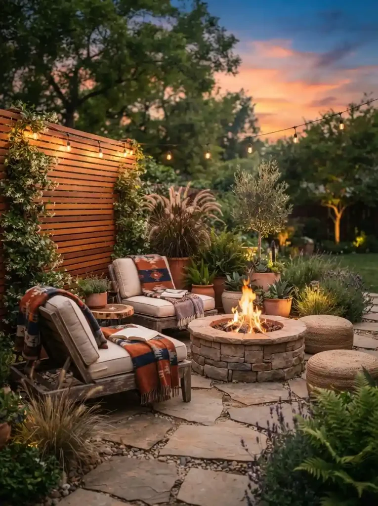 5. Fire-pit conversation circle