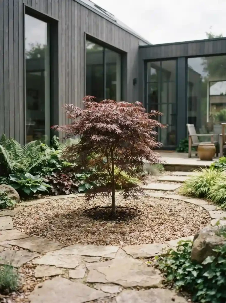 5. Gravel Garden Around a Small Tree
