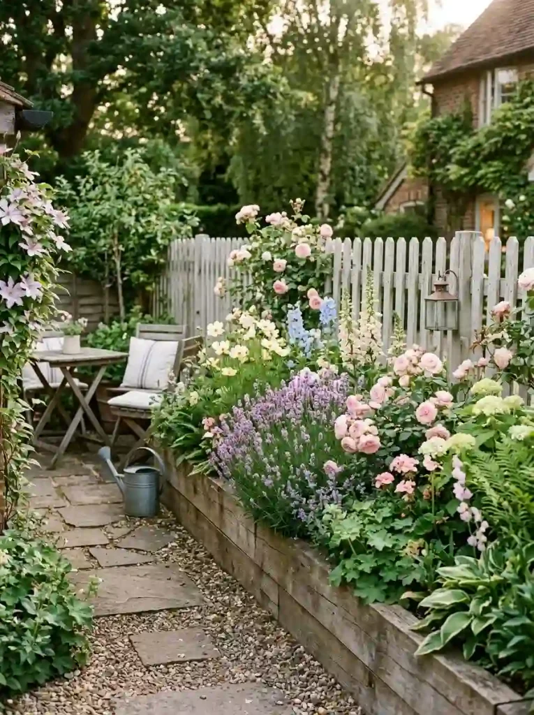 5. Pastel Flower Beds for a Soft Cottage Feel