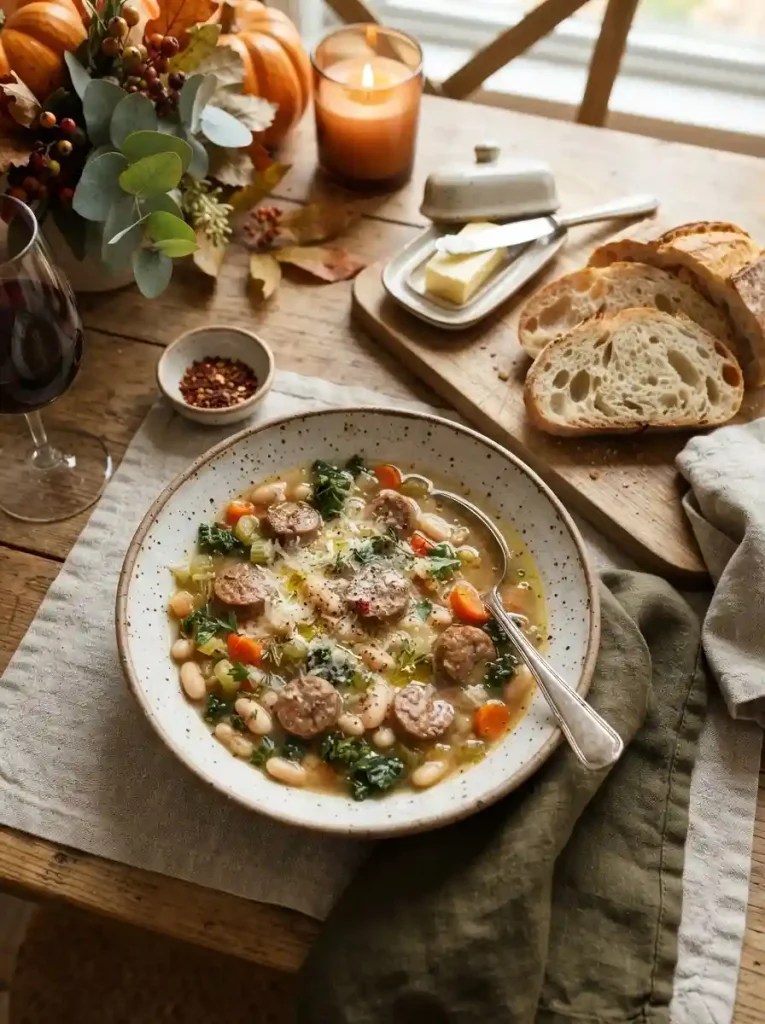 5. Quick Sausage and White Bean Soup