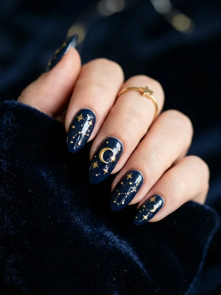 5. Starry Night Nails