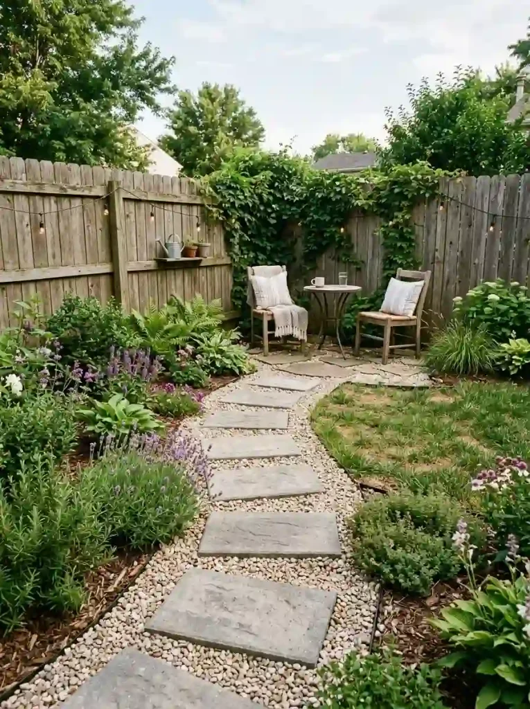 6. Build a simple stepping-stone path with affordable materials