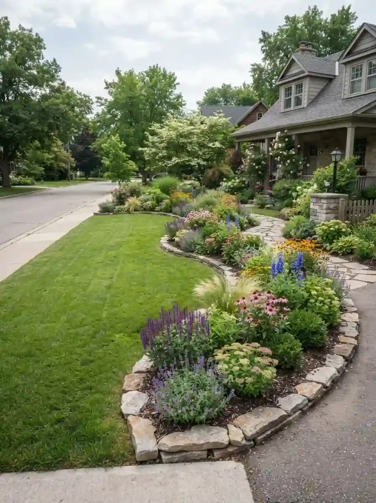 6. Design a Curved Border Instead of a Straight Planting Bed