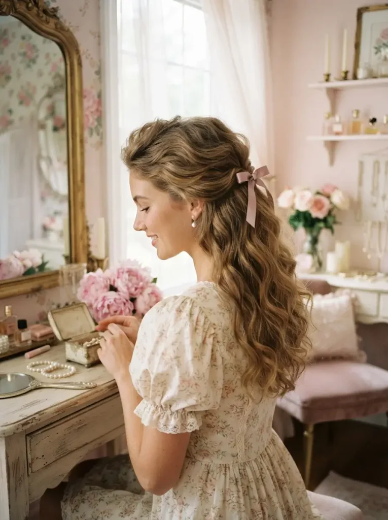 6. Half Up Bow Hairstyle