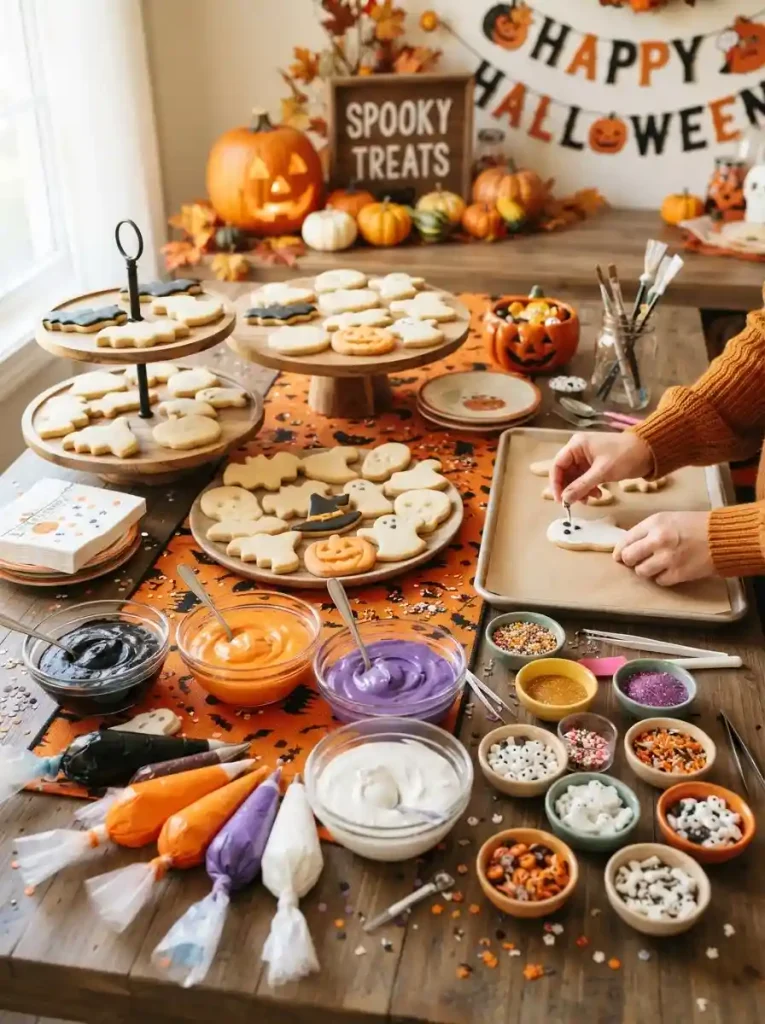 6. Halloween Cookie Decorating Station