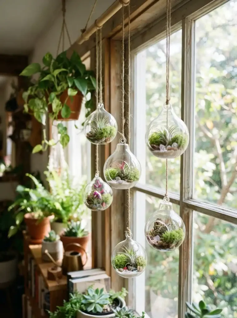 6. Hanging Lightbulb Terrarium