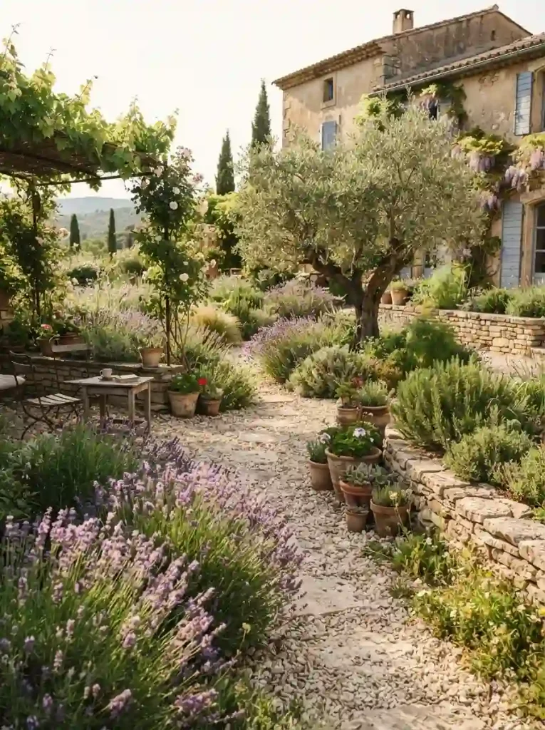 6. Mediterranean-Style Gravel Garden
