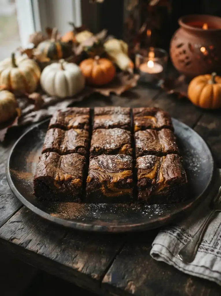 6. Pumpkin Spice Brownies