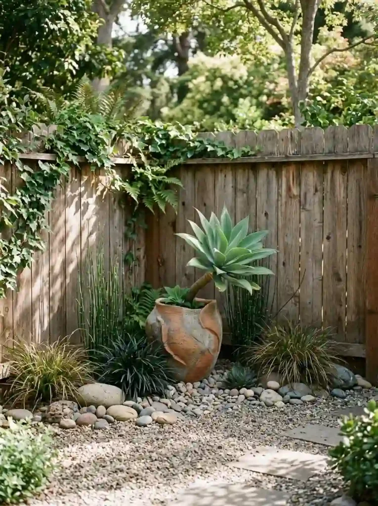 7. Add a Gravel Pocket Garden to an Empty Corner