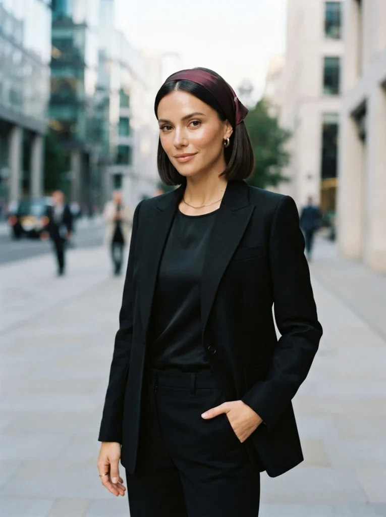 7. Bandana With a Sleek Bob