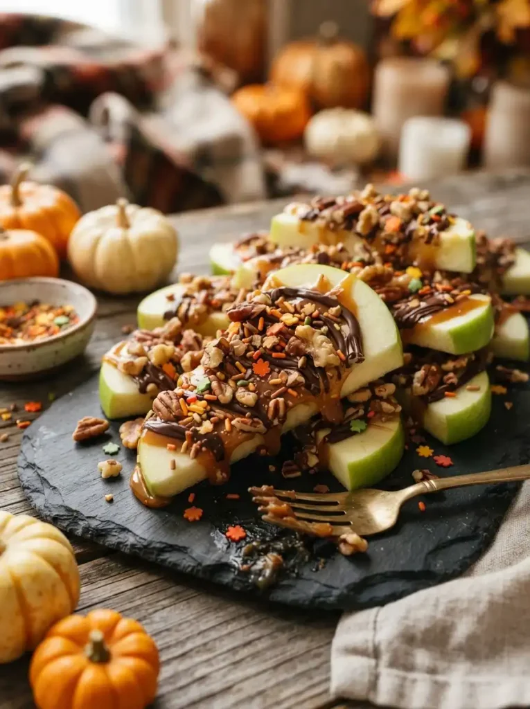 7. Caramel Apple Nacho Bites