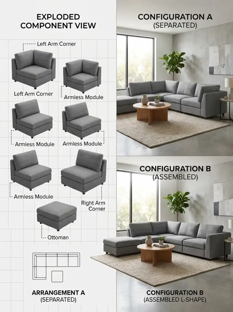 7. Choose a Sectional That Can Be Reconfigured