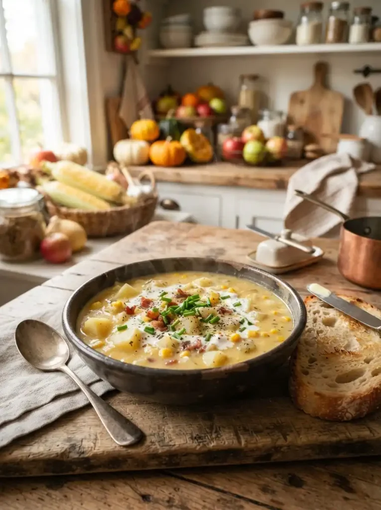 7. Easy Corn and Potato Chowder
