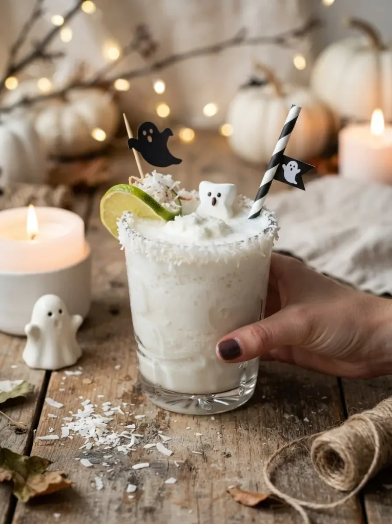 7. Ghostly Coconut Lime Mocktail
