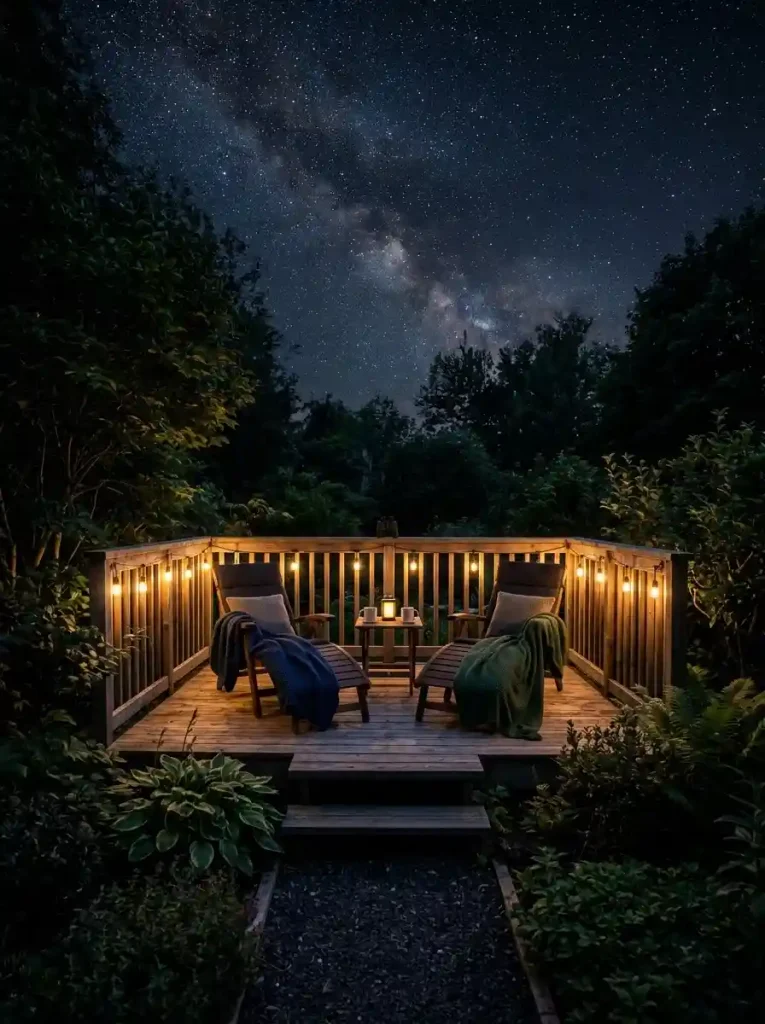 7. Stargazing deck with reclining loungers