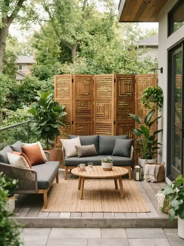 7. Use a Folding Screen for Privacy and Style