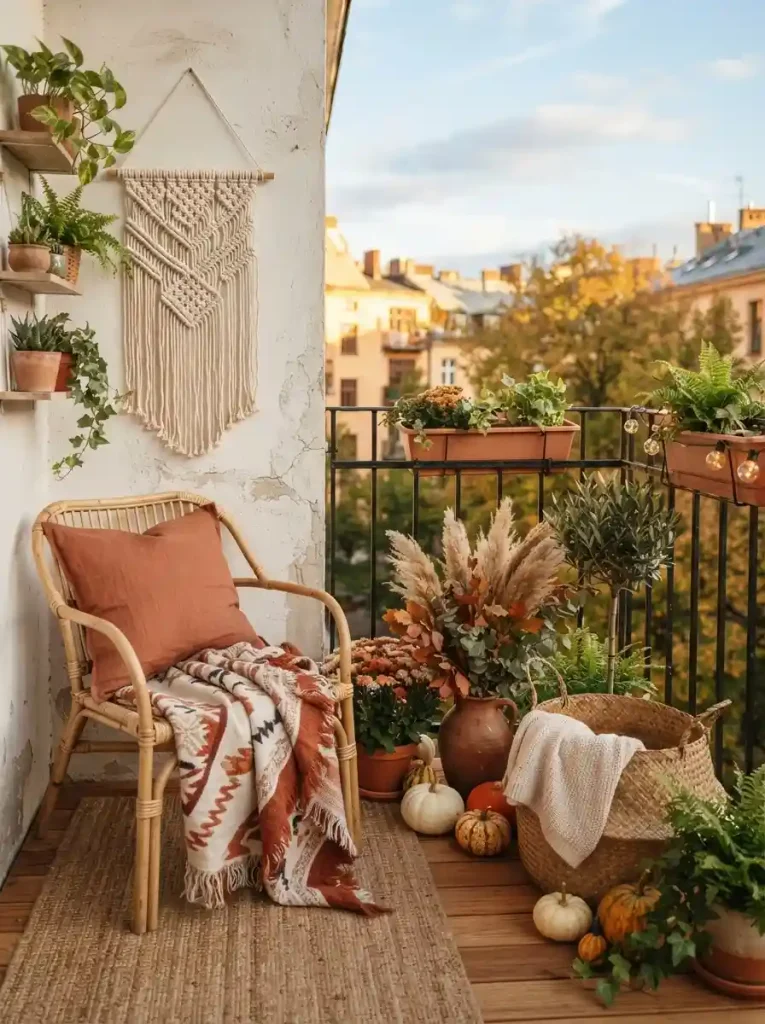 8. Boho Macramé and Earthy Autumn Textures