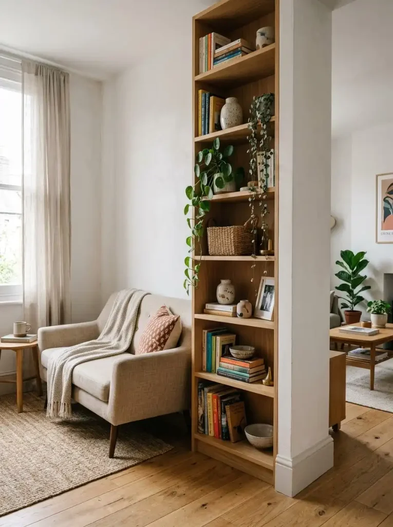 8. Build Upward With a Narrow Bookcase