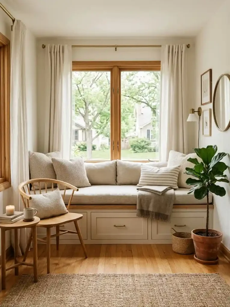 8. Built-In Bench Along The Wall