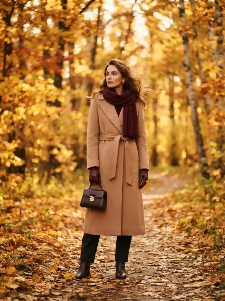8. Burgundy & Camel