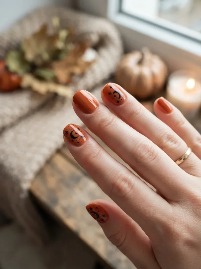 8. Quick Facts: Orange Moonlight Nails