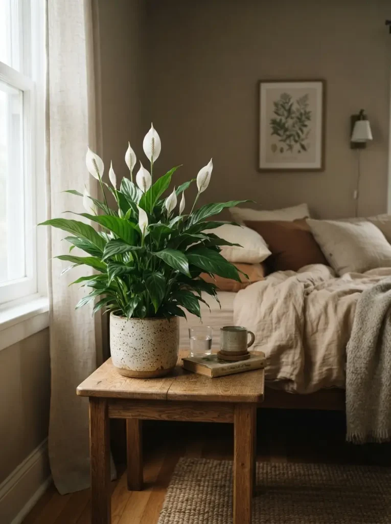 8. Peace Lily for a Dim Bedroom