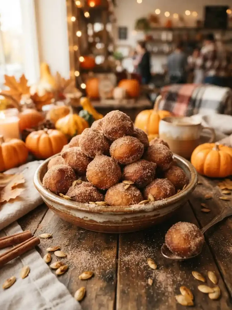 8. Pumpkin Spice Donut Holes
