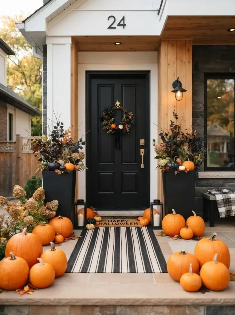 8. Simple Black and Orange Entry