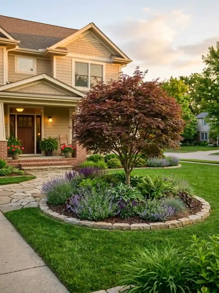 9. Add a Small Tree as the Garden’s Focal Point