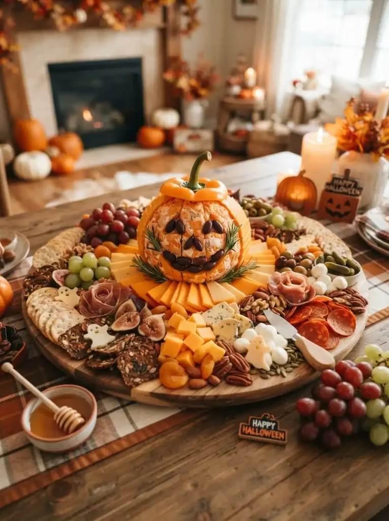9. Carved Pumpkin Face Board