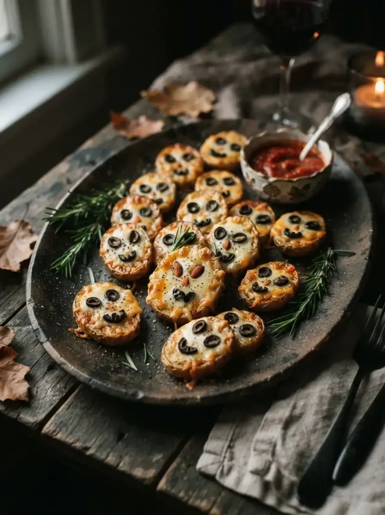 9. Cheesy Skull Potato Bites